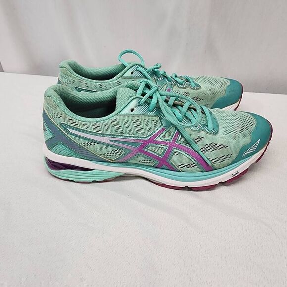 Asics GT-1000 5 Running Shoes Women's Size 9.5 Mint Orchid Cockatoo T6A8N - Picture 3 of 10